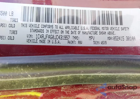 2018 Jeep Grand Cherokee Laredo E 4X4 from USA, damaged, VIN 1C4RJFAG0JC431957